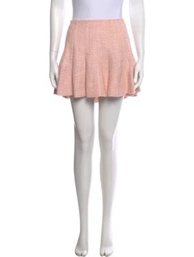 Pre-owned Alice And Olivia Sequin Embellishments Mini Skirt In Pink