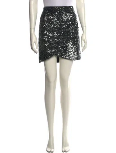 Pre-owned Alice And Olivia Sequin Embellishments Mini Skirt W/ Tags In Neutral