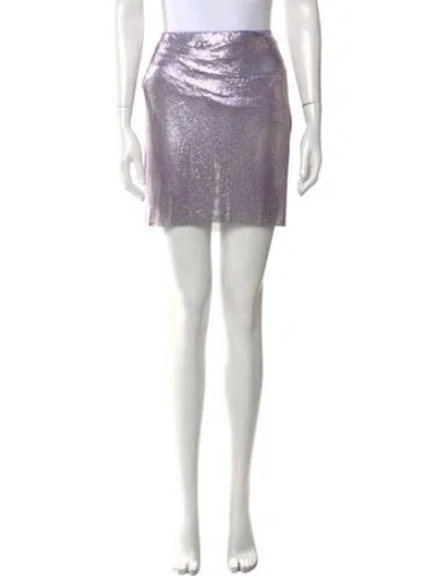 Pre-owned Alice And Olivia Sequin Mini Skirt In Purple