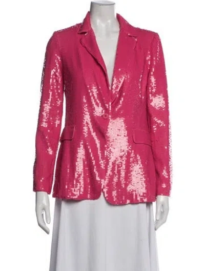 Pre-owned Alice And Olivia Sequin Patterned Blazer W/ Tags In Pink