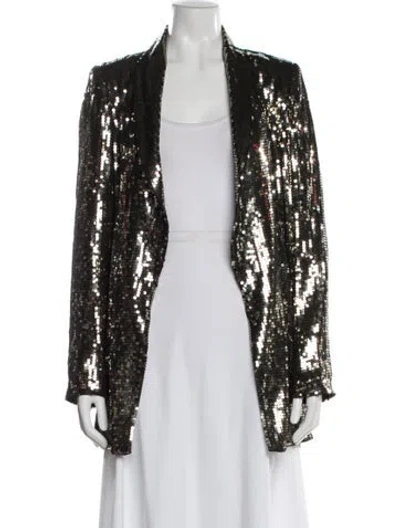 Pre-owned Alice And Olivia Sequin Printed Evening Jacket In Multi