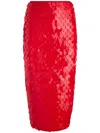Alice And Olivia Fifi Embellished Midi Skirt In Rot