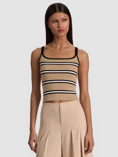 Alice And Olivia Shana Tank In Brown