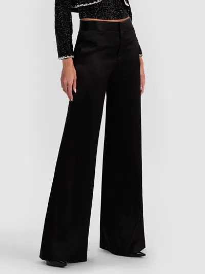 Alice And Olivia Shane Wide Leg Pant In Black