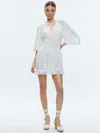 Alice And Olivia Sherrie Gathered Tunic Dress In Off White