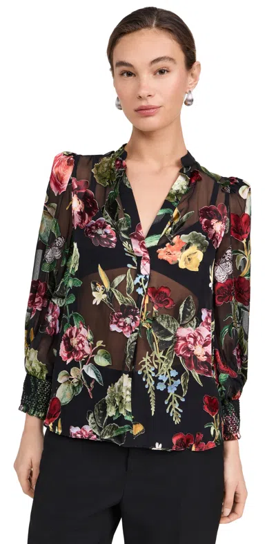Alice And Olivia Sheila Blouse In Multicolour
