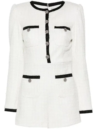 ALICE AND OLIVIA SHILOH BUTTON-FRONT PATCH POCKET ROMPER