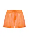 Alice And Olivia Richie Cuffed Low Rise Boxer Short In Coral