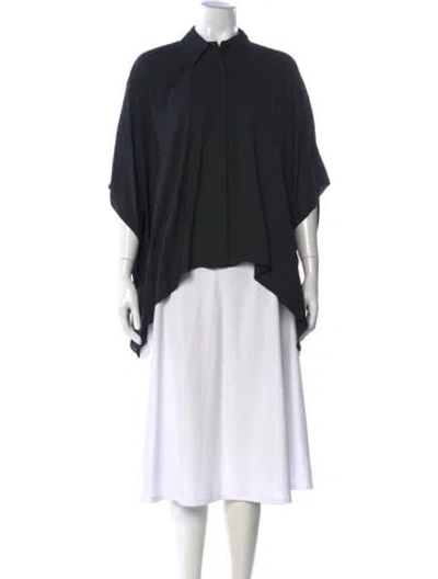 Pre-owned Alice And Olivia Short Sleeve Blouse W/ Tags In Black