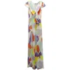 Alice And Olivia Alice & Olivia Sierra Geo Collage Jumpsuit In Multicolor Silk In Multi