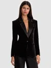 Alice And Olivia Silas Velvet Blazer In Black
