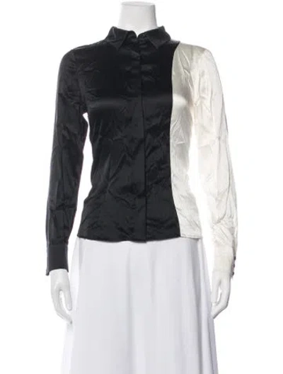Pre-owned Alice And Olivia Silk Colorblock Pattern Nightgown In Neutrals