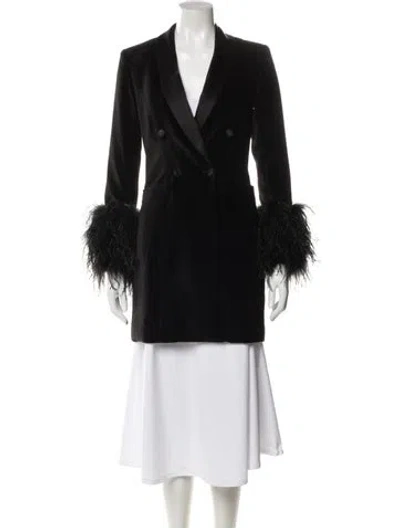 Pre-owned Alice And Olivia Silk Evening Jacket In Black