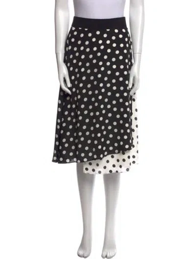 Pre-owned Alice And Olivia Silk Knee-length Skirt In Black