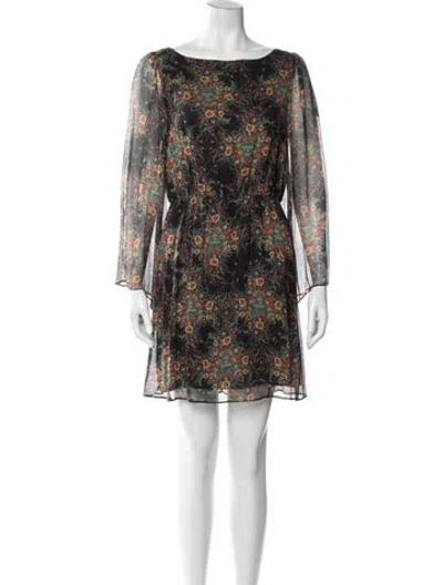Pre-owned Alice And Olivia Silk Midi Length Dress In Multi