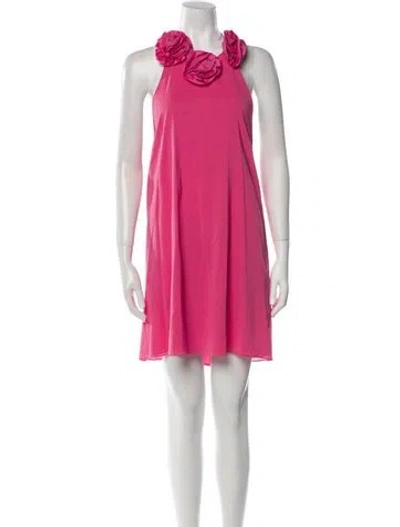 Pre-owned Alice And Olivia Silk Midi Length Dress In Pink