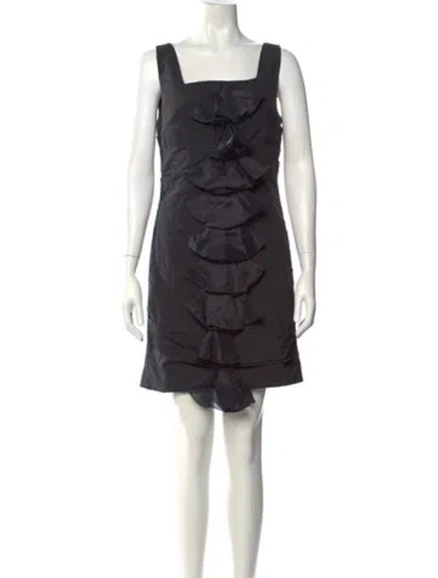 Pre-owned Alice And Olivia Silk Mini Dress In Black