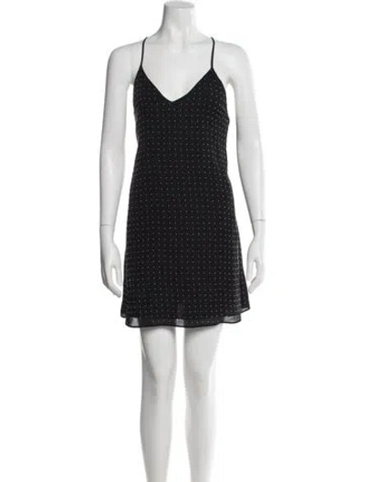 Pre-owned Alice And Olivia Silk Mini Dress In Black