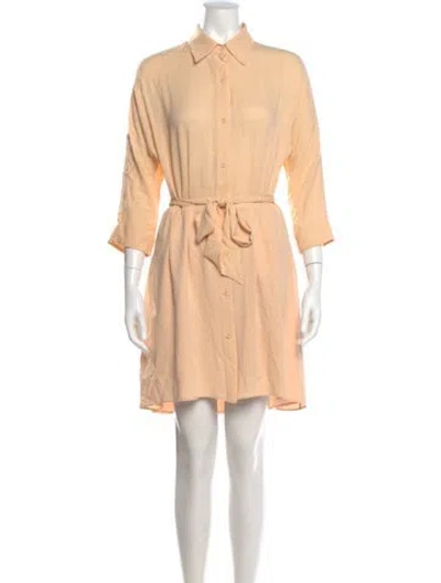 Pre-owned Alice And Olivia Silk Mini Dress In Neutral