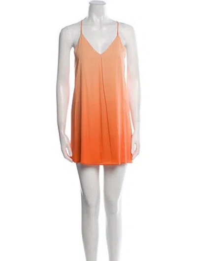 Pre-owned Alice And Olivia Silk Mini Dress In Orange