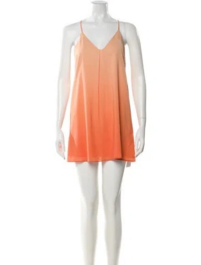 Pre-owned Alice And Olivia Silk Mini Dress In Orange