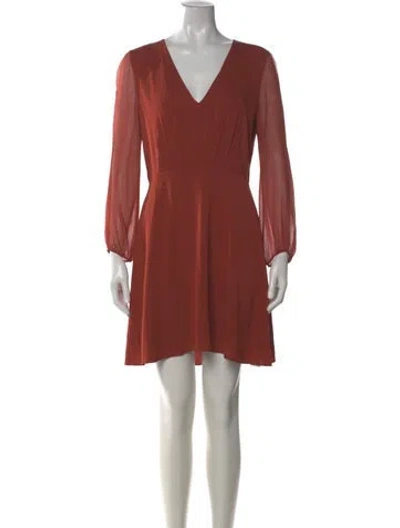 Pre-owned Alice And Olivia Silk Mini Dress In Orange