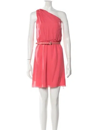 Pre-owned Alice And Olivia Silk Mini Dress In Red