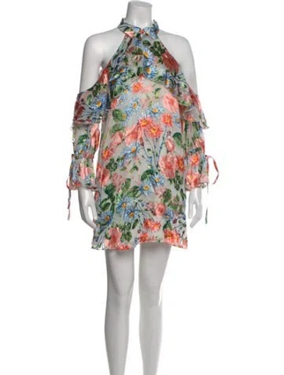 Pre-owned Alice And Olivia Silk Mini Dress W/ Tags In White