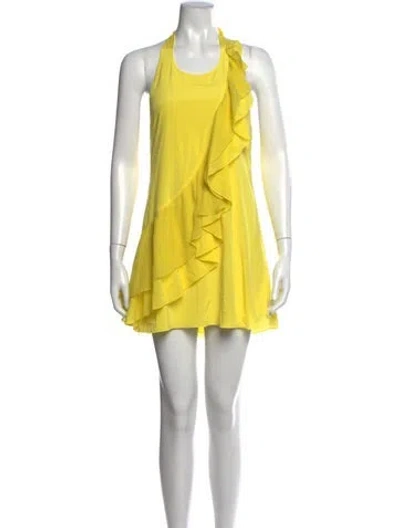 Pre-owned Alice And Olivia Silk Mini Dress W/ Tags In Yellow
