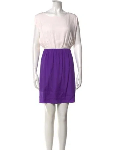Pre-owned Alice And Olivia Silk Mini Dress In White