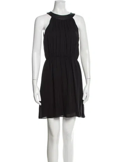Pre-owned Alice And Olivia Silk Mini Dress W/tags In Black