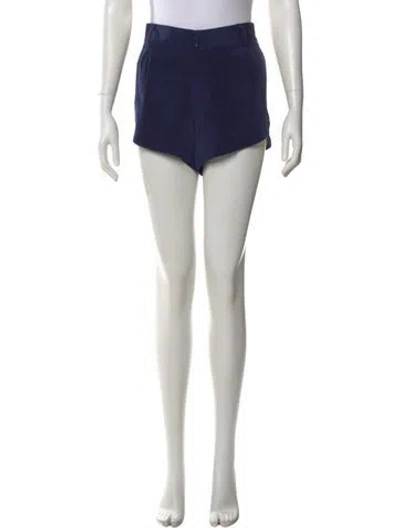 Pre-owned Alice And Olivia Silk Mini Shorts In Blue