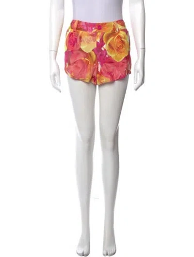 Pre-owned Alice And Olivia Silk Mini Shorts In Pink