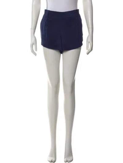 Pre-owned Alice And Olivia Silk Mini Shorts W/ Tags In Blue