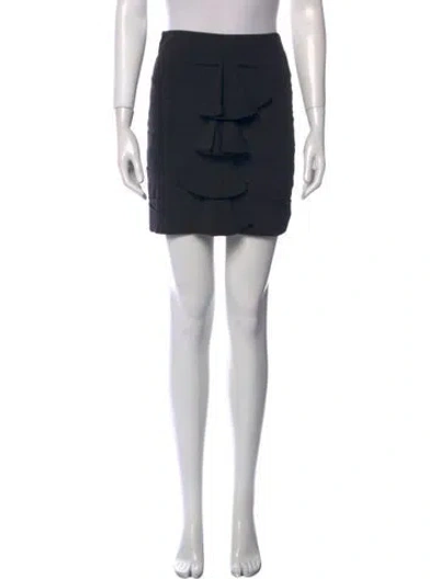 Pre-owned Alice And Olivia Silk Mini Skirt In Black