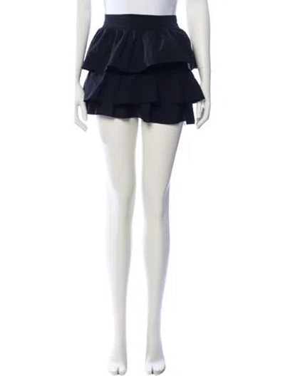Pre-owned Alice And Olivia Silk Mini Skirt In Black