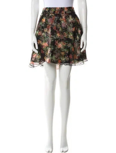 Pre-owned Alice And Olivia Silk Mini Skirt In Black