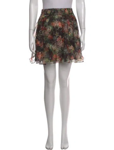 Pre-owned Alice And Olivia Silk Mini Skirt In Black
