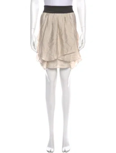 Pre-owned Alice And Olivia Silk Mini Skirt In Gray