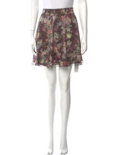 Pre-owned Alice And Olivia Silk Mini Skirt In Multi
