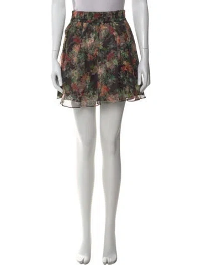 Pre-owned Alice And Olivia Silk Mini Skirt In Multi