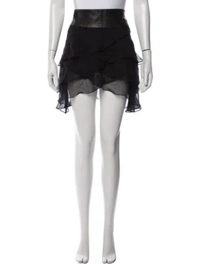 Pre-owned Alice And Olivia Silk Mini Skirt In Multi
