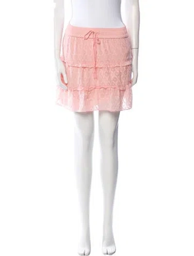 Pre-owned Alice And Olivia Silk Mini Skirt In Pink