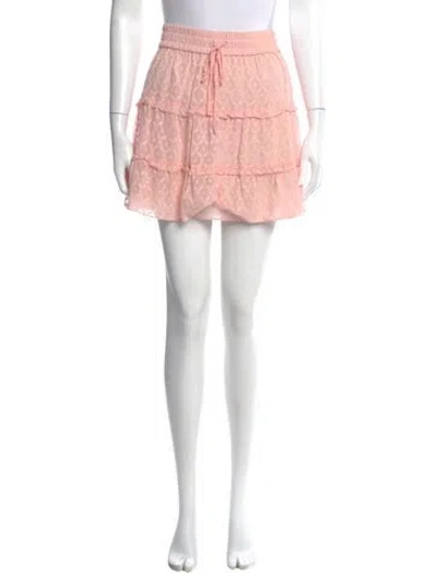 Pre-owned Alice And Olivia Silk Mini Skirt In Pink