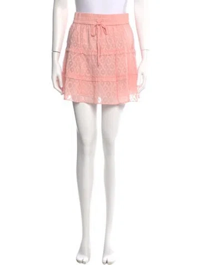Pre-owned Alice And Olivia Silk Mini Skirt W/ Tags In Pink