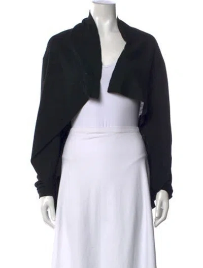 Pre-owned Alice And Olivia Silk Open Front Sweater In Blue