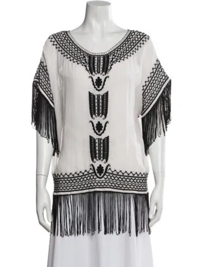 Pre-owned Alice And Olivia Silk Patterned Blouse