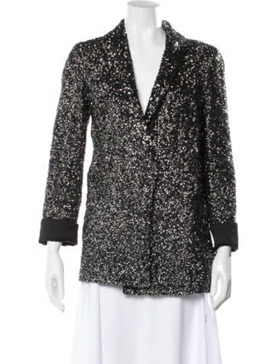Pre-owned Alice And Olivia Silk Printed Blazer In Multi