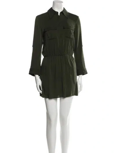 Pre-owned Alice And Olivia Silk Romper In Green