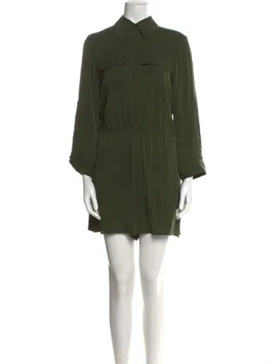Pre-owned Alice And Olivia Silk Romper In Green